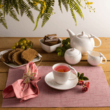 Mesa posta de café da manhã com linha bird