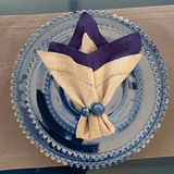 Conjunto 4 Anéis Porta Guardanapos Bolas Azul - 7cm