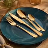 Faqueiro Dourado Aço Inox 24 Peças