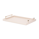 Bandeja em MDF e PU com Alças Cinza 52cm G