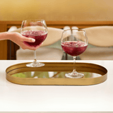 Bandeja Oval Espelhada Dourada 22cm