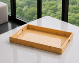 Bandeja de Bambu com Fundo Trelica 39cm