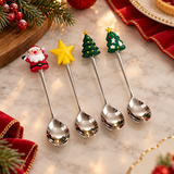Jogo 4 Colheres Aço Inox Natal