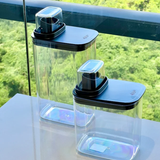 Pote Hermético Dispenser Flow Preto 2,3 Litros