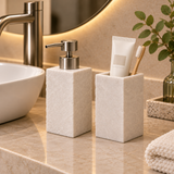 Porta Sabonete Liquido Polirresina Branco com Pump Metalico