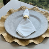 Jogo 2 Guardanapos Tricoline Liso Branco 43cm