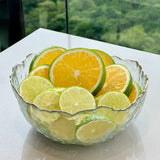 Bowl Cristal de Chumbo Martelado com Borda Dourado Taj 19cm