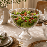 Saladeira com Pé Pearl Cristal de Chumbo 21cm