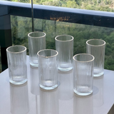 Jogo 6 Copos Altos Long Drink com Borda Dourada Graffiato 420ml