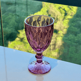 Jogo 6 Taças para Água de Vidro Diamond Lilás 325ml