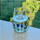 Manteigueira Francesa de Cristal Lavanda 9,5cm