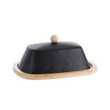 Manteigueira de Cerâmica Oasis Preta 21cm