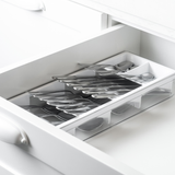 Organizador de Talheres Gaveta Clear Branco 37,5cm