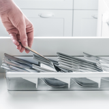 Organizador de Talheres Gaveta Clear Branco 37,5cm
