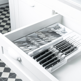 Organizador de Talheres Gaveta Clear Branco 37,5cm