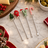Jogo 4 Garfinhos para Aperitivo Natal Verde