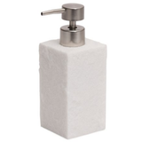 Dispenser sabonete base branca e bomba cromada frontal