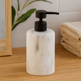 Porta Sabonete Liquido em Polirresina Cinza e Preto