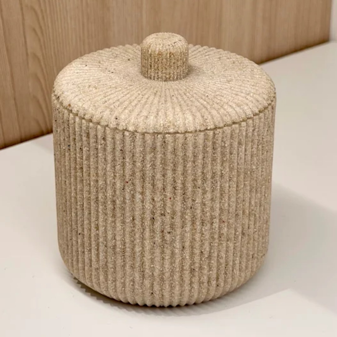 Pote Decorativo em Poliresina Areia 10,5cm