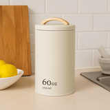 Pote organizador com tampa de alça na cozinha