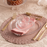 Prato de Cristal Coração Pearl Bolinha - 25 cm