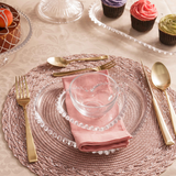 Prato de Cristal Coração Pearl Bolinha - 25 cm