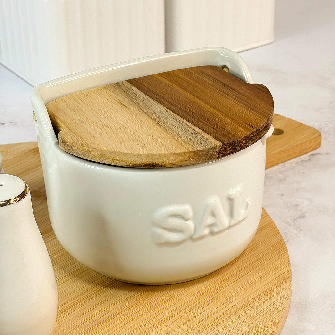 Saleiro Cerâmica na bancada