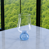 Taça Base Esfera para Vinho Azul e Transparente 440ml