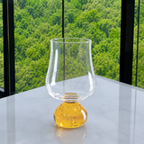 Taça Base Esfera para Vinho Âmbar e Transparente 440ml