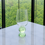 Taça Base Esferas Verde e Transparente 500ml