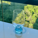 Taça Copo Transparente e Azul 540ml