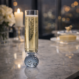 Taça de Vidro Transparente e Cinza 250ml