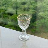 Taça de Licor em Vidro com FIo de Ouro Diamond 50ml