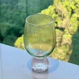 Taça Copo Colors Elegante Verde e Rosa 390ml