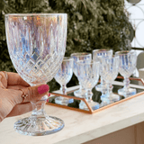 Taça Vidro para Água Greek Rainbow Furta-Cor - 320 ml