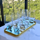 Taça Copo Elegante Transparente e Rosa 540ml