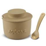 Açucareiro com Colher em Cerâmica Ocre - Ela Decora