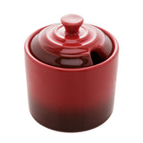 Açucareiro de Cerâmica Retrô Vermelho 10cm - Ela Decora
