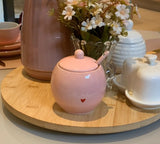 Açucareiro de Porcelana L'amour Rosa 350ml - Ela Decora