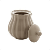 Açucareiro de Porcelana Petala Areia Matt 10,5cm - Ela Decora