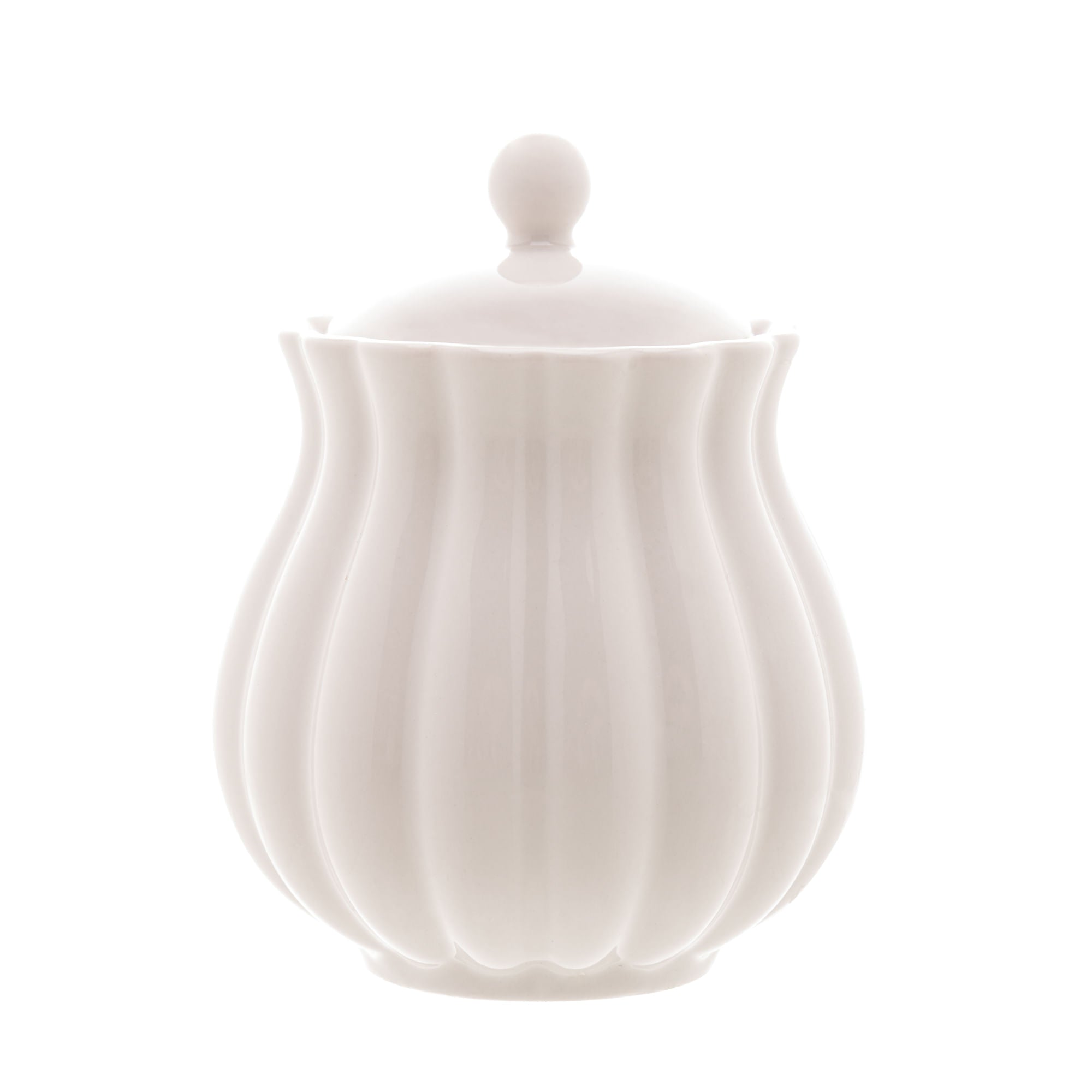 Açucareiro de Porcelana Petala Branco - Ela Decora