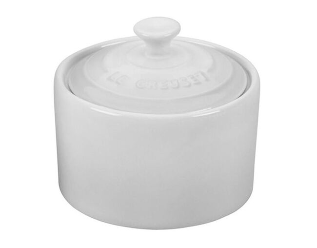 Açucareiro em Cerâmica Branco Le Creuset - Ela Decora
