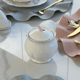 Açucareiro em Porcelana Birds Branco 300ml - Ela Decora