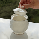 Açucareiro em Porcelana Birds Branco 300ml