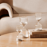 Ampulheta de Vidro Bege 60 Minutos - Ela Decora