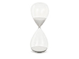 Ampulheta de Vidro Branco 24,5cm x 9cm - Ela Decora