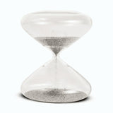 Ampulheta de Vidro Cinza 20cm - Ela Decora