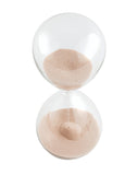 Ampulheta de Vidro Rosa 20cm x 8cm - Ela Decora