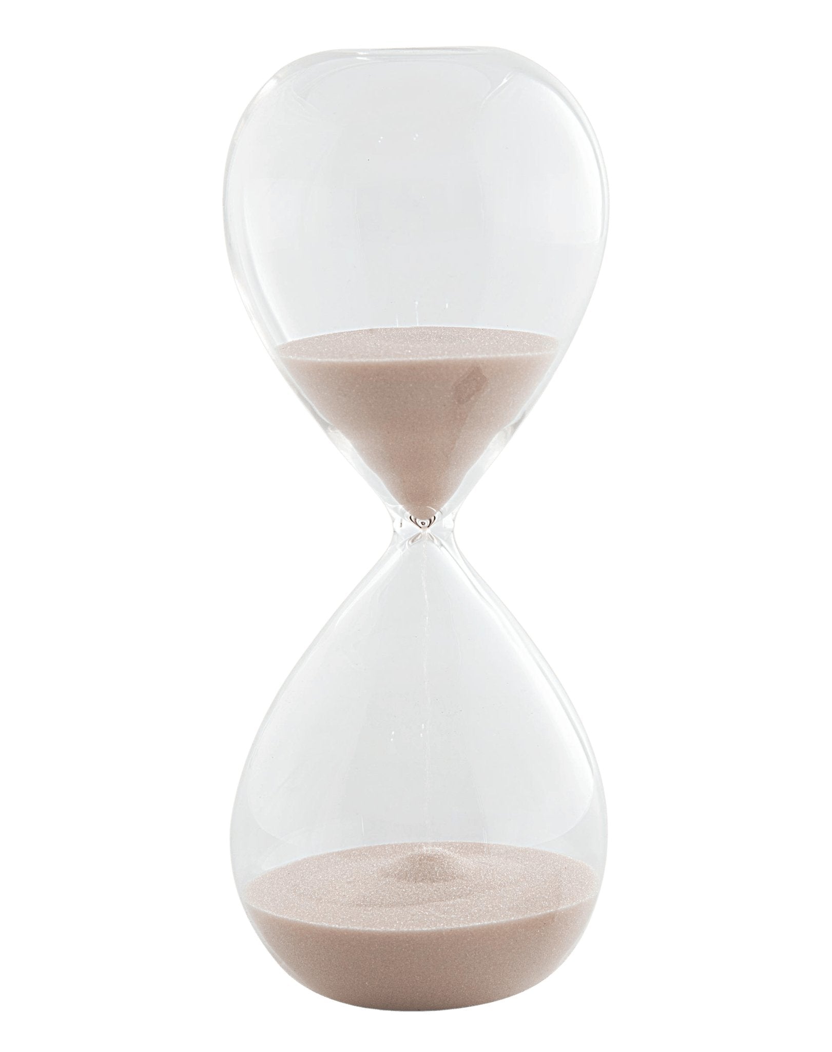 Ampulheta de Vidro Rosa 24,5cm x 9cm - Ela Decora