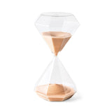 Ampulheta em Vidro Bege 20cm x 10,5 - Ela Decora